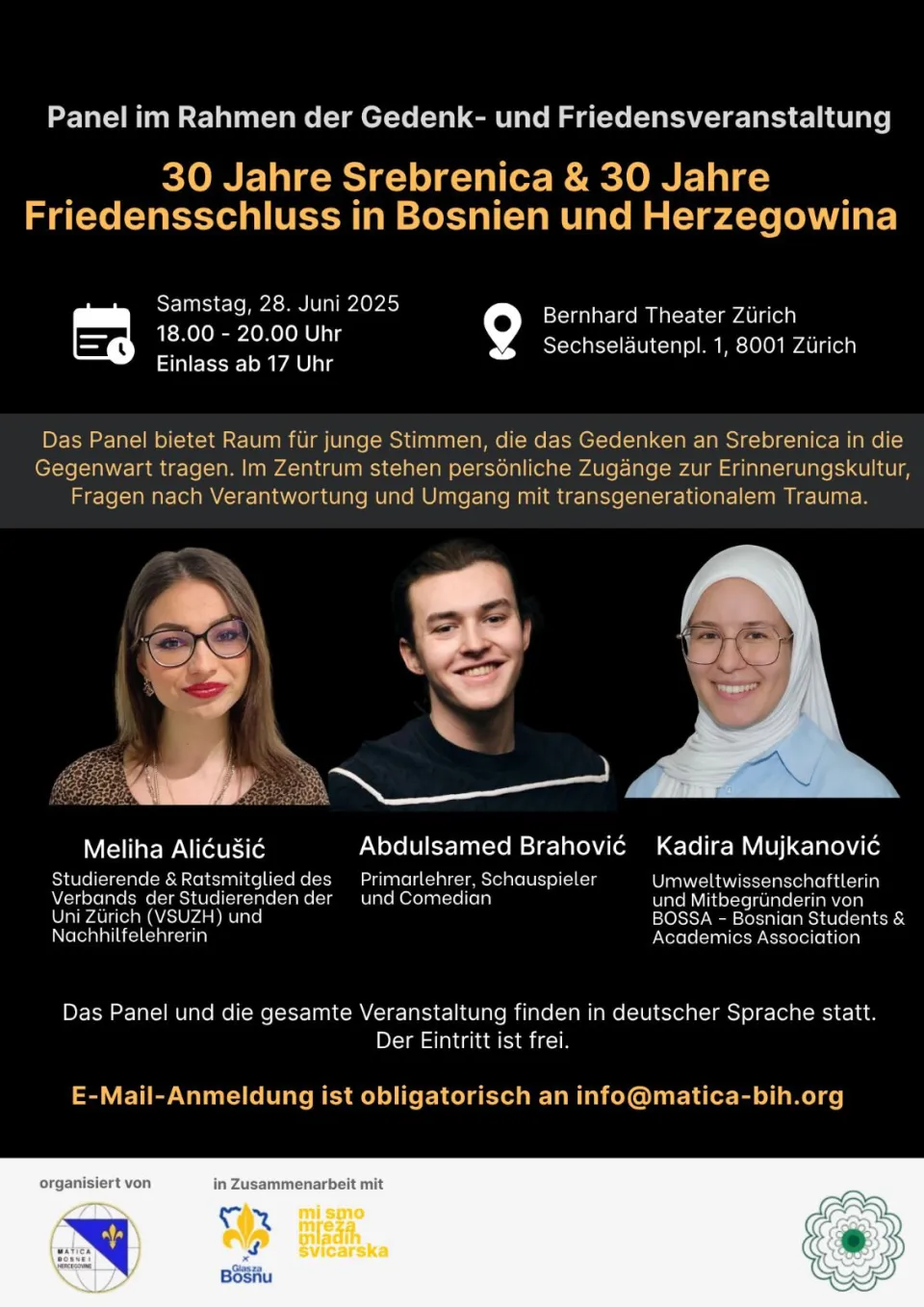 Poster for the panel discussion